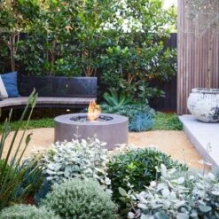 EcoSmart Fire Ark 39-Inch Round Concrete Fire Pit Table -Dimplex Officials ecosmart fire ark 39 inch round concrete fire pit table 29707808768094