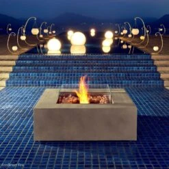 EcoSmart Fire Base 40-Inch Square Fire Pit Table -Dimplex Officials ecosmart fire base 40 inch square fire pit table 29707894259806