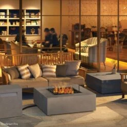 EcoSmart Fire Base 40-Inch Square Fire Pit Table -Dimplex Officials ecosmart fire base 40 inch square fire pit table 29707894292574