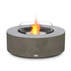 EcoSmart Fire Ark 39-Inch Round Concrete Fire Pit Table -Dimplex Officials ecosmart fire ecosmart fire ark 40 round concrete fire pit table 28351824003166