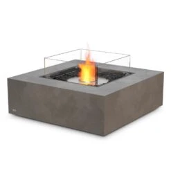 EcoSmart Fire Base 30-Inch Square Fire Pit Table -Dimplex Officials ecosmart fire ecosmart fire base 30 square concrete fire pit table outdoor lp ng gas natural 14572267929694