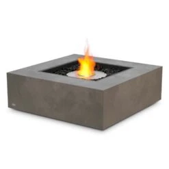 EcoSmart Fire Base 40-Inch Square Fire Pit Table -Dimplex Officials ecosmart fire ecosmart fire base 40 square concrete fire pit table outdoor lp ng gas natural 13757511368798