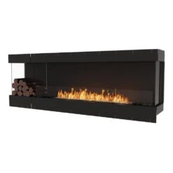 EcoSmart Fire Flex Bay 3-Sided Ethanol Firebox With Decorative Box -Dimplex Officials ecosmart fire ecosmart fire flex bay 3 sided ethanol firebox with decorative box 86 wide left side 13742031011934