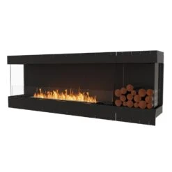 EcoSmart Fire Flex Bay 3-Sided Ethanol Firebox With Decorative Box -Dimplex Officials ecosmart fire ecosmart fire flex bay 3 sided ethanol firebox with decorative box 86 wide right side 13742031339614