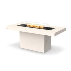 EcoSmart Fire Gin 90 Bar Height Rectangular Fire Pit Table -Dimplex Officials ecosmart fire ecosmart fire gin 90 bar 52 rectangular concrete fire pit table outdoor lp ng gas bone 14617966870622