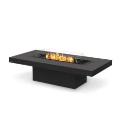 EcoSmart Fire Gin 90 Chat Height Rectangular Fire Pit Table -Dimplex Officials ecosmart fire ecosmart fire gin 90 chat 52 rectangular concrete fire pit table 14617491472478