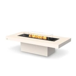 EcoSmart Fire Gin 90 Chat Height Rectangular Fire Pit Table -Dimplex Officials ecosmart fire ecosmart fire gin 90 chat 52 rectangular concrete fire pit table 14617492881502