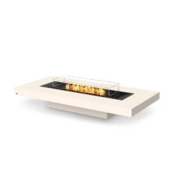 EcoSmart Fire Gin 90 Low Rectangular Fire Pit Table -Dimplex Officials ecosmart fire ecosmart fire gin 90 low 52 rectangular concrete fire pit table outdoor lp ng gas bone 28358800539742