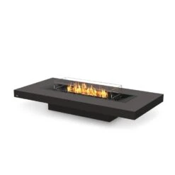 EcoSmart Fire Gin 90 Low Rectangular Fire Pit Table -Dimplex Officials ecosmart fire ecosmart fire gin 90 low 52 rectangular concrete fire pit table outdoor lp ng gas graphite 14614725001310