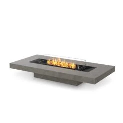 EcoSmart Fire Gin 90 Low Rectangular Fire Pit Table -Dimplex Officials ecosmart fire ecosmart fire gin 90 low 52 rectangular concrete fire pit table outdoor lp ng gas natural 14614729556062