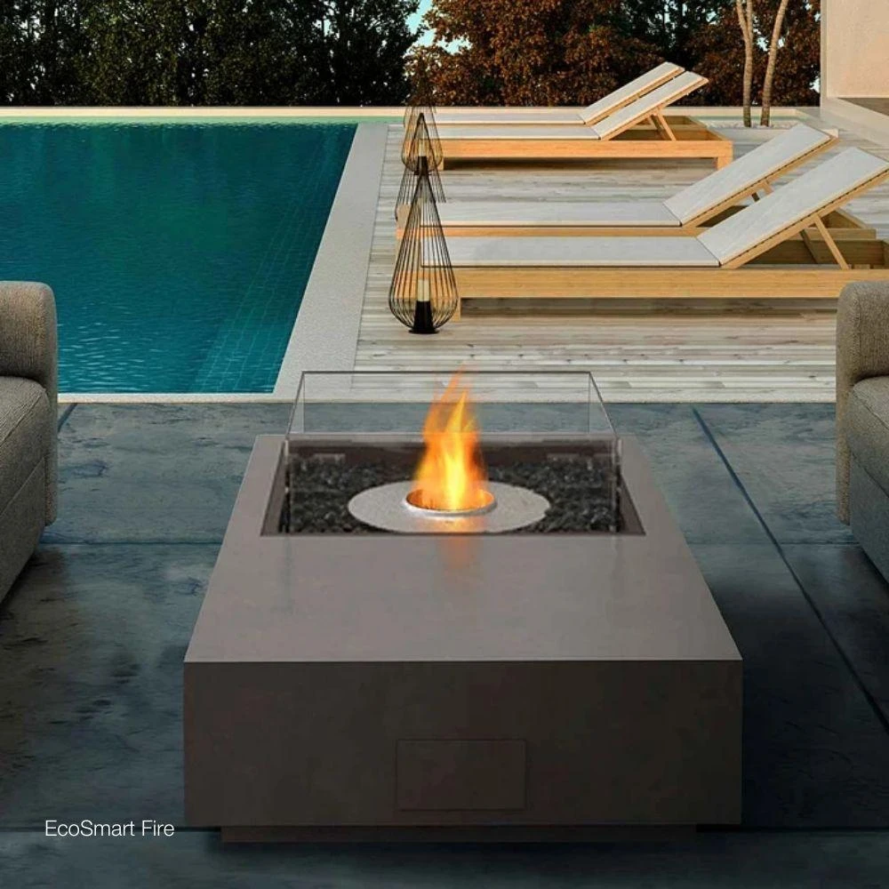 EcoSmart Fire Manhattan 50 Compact Rectangular Fire Pit Table 6 EcoSmart Fire Manhattan 50 Compact Rectangular Fire Pit Table - Image 6