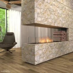 EcoSmart Fire Flex Ethanol Firebox With One Closed Side And Decorative Box -Dimplex Officials ecosmart fire flex ethanol firebox with one closed side and decorative box 29709008765022