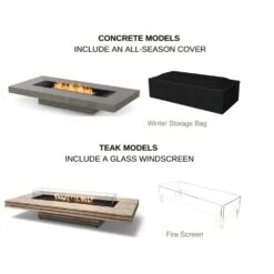 EcoSmart Fire Gin 90 Low Rectangular Fire Pit Table -Dimplex Officials ecosmart fire gin 90 low rectangular fire pit table 29706790830174