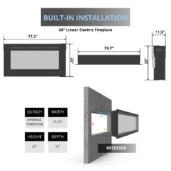 EcoSmart Fire Linear Built-In Electric Fireplace - Sizes: 40" - 120" 30 EcoSmart Fire Linear Built-In Electric Fireplace - Sizes: 40" - 120" -Dimplex Officials ecosmart fire linear built in electric fireplace sizes 40 120 29927720288350