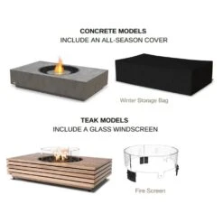 EcoSmart Fire Martini 50-Inch Rectangular Fire Pit Table -Dimplex Officials ecosmart fire martini 50 inch rectangular fire pit table 29707678285918