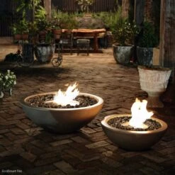 EcoSmart Fire Mix Round Concrete Ethanol Fire Bowl -Dimplex Officials ecosmart fire mix round concrete ethanol fire bowl 28758708420702