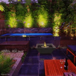 EcoSmart Fire Nova 600 24-Inch Square Concrete Ethanol Fire Bowl -Dimplex Officials ecosmart fire nova 600 round concrete bioethanol fire pit 28584051540062