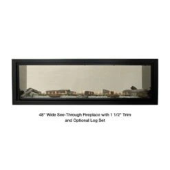 Empire Boulevard 48-Inch Linear Vent-Free See-Through Gas Fireplace -Dimplex Officials empire boulevard 48 inch linear vent free see through gas fireplace 28773453627486