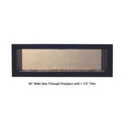 Empire Boulevard 48-Inch Linear Vent-Free See-Through Gas Fireplace -Dimplex Officials empire boulevard 48 inch linear vent free see through gas fireplace 28773453693022