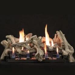 Empire Driftwood Burncrete Slope Glaze Vent-Free Gas Log Set