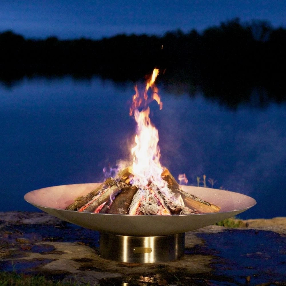 Fire Pit Art Bella Vita 46-Inch Handcrafted Stainless Steel Fire Pit (BV46) 2 Fire Pit Art Bella Vita 46-Inch Handcrafted Stainless Steel Fire Pit (BV46) - Image 2