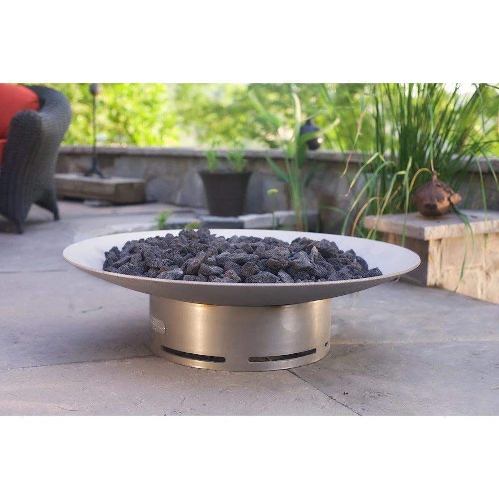 Fire Pit Art Bella Vita 34-Inch Handcrafted Stainless Steel Gas Fire Pit 2 Fire Pit Art Bella Vita 34-Inch Handcrafted Stainless Steel Gas Fire Pit - Image 2