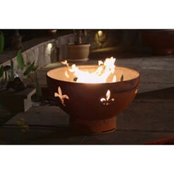 Fire Pit Art Fleur De Lis 36-Inch Handcrafted Carbon Steel Gas Fire Pit -Dimplex Officials fire pit art fire pit art fleur de lis 36 handcrafted carbon steel gas fire pit 24945600771