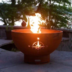 Fire Pit Art Navigator 36-Inch Handcrafted Carbon Steel Fire Pit (NAV) -Dimplex Officials fire pit art fire pit art navigator 36 handcrafted carbon steel fire pit nav 19963198467