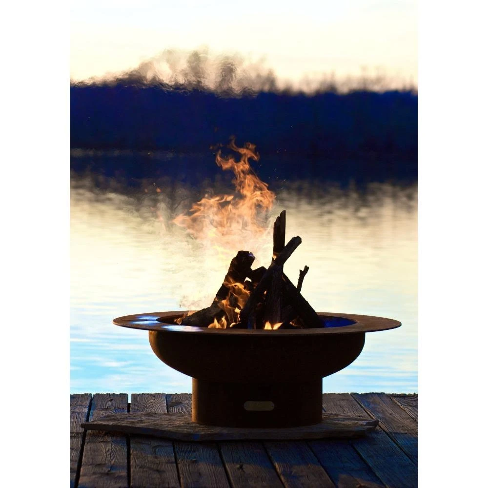 Fire Pit Art Saturn 40-Inch Handcrafted Carbon Steel Fire Pit (SAT) 2 Fire Pit Art Saturn 40-Inch Handcrafted Carbon Steel Fire Pit (SAT) - Image 2