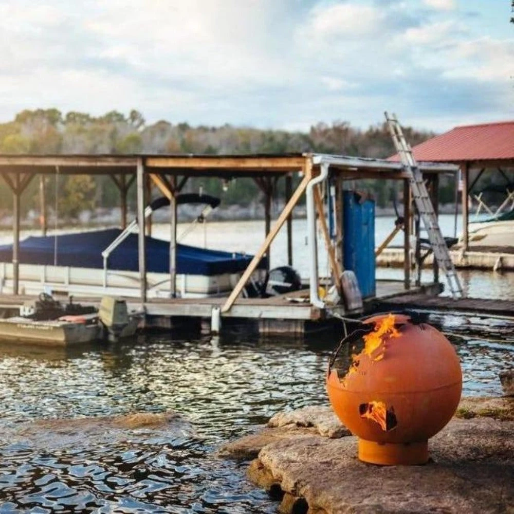 Fire Pit Art Third Rock 36-Inch Carbon Steel Gas Fire Globe 7 Fire Pit Art Third Rock 36-Inch Carbon Steel Gas Fire Globe - Image 7