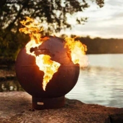 Fire Pit Art Third Rock Globe Shaped 36-Inch Carbon Steel Fire Pit (TR) -Dimplex Officials fire pit art fire pit art third rock globe shaped 36 carbon steel fire pit tr 13904264953950