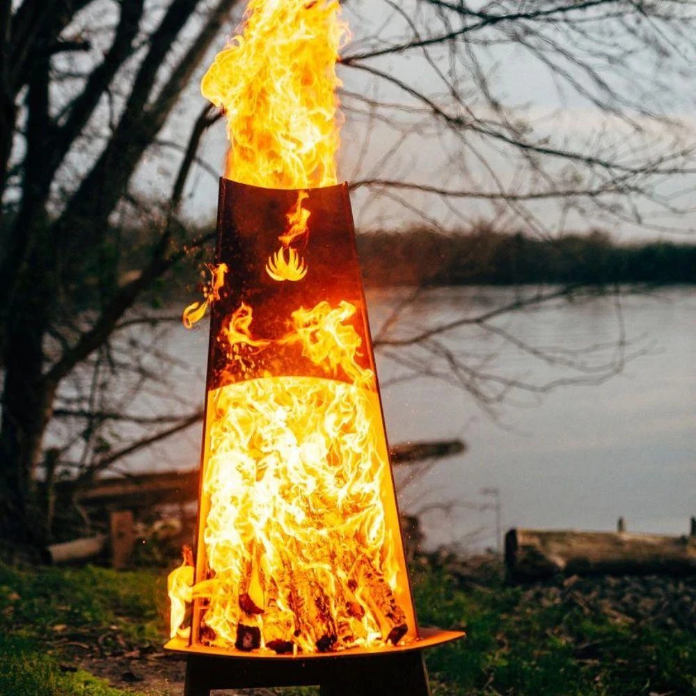 Fire Pit Art Vesuvius 21-Inch Handcrafted Carbon Steel Fire Pit (VES) 5 Fire Pit Art Vesuvius 21-Inch Handcrafted Carbon Steel Fire Pit (VES) - Image 5