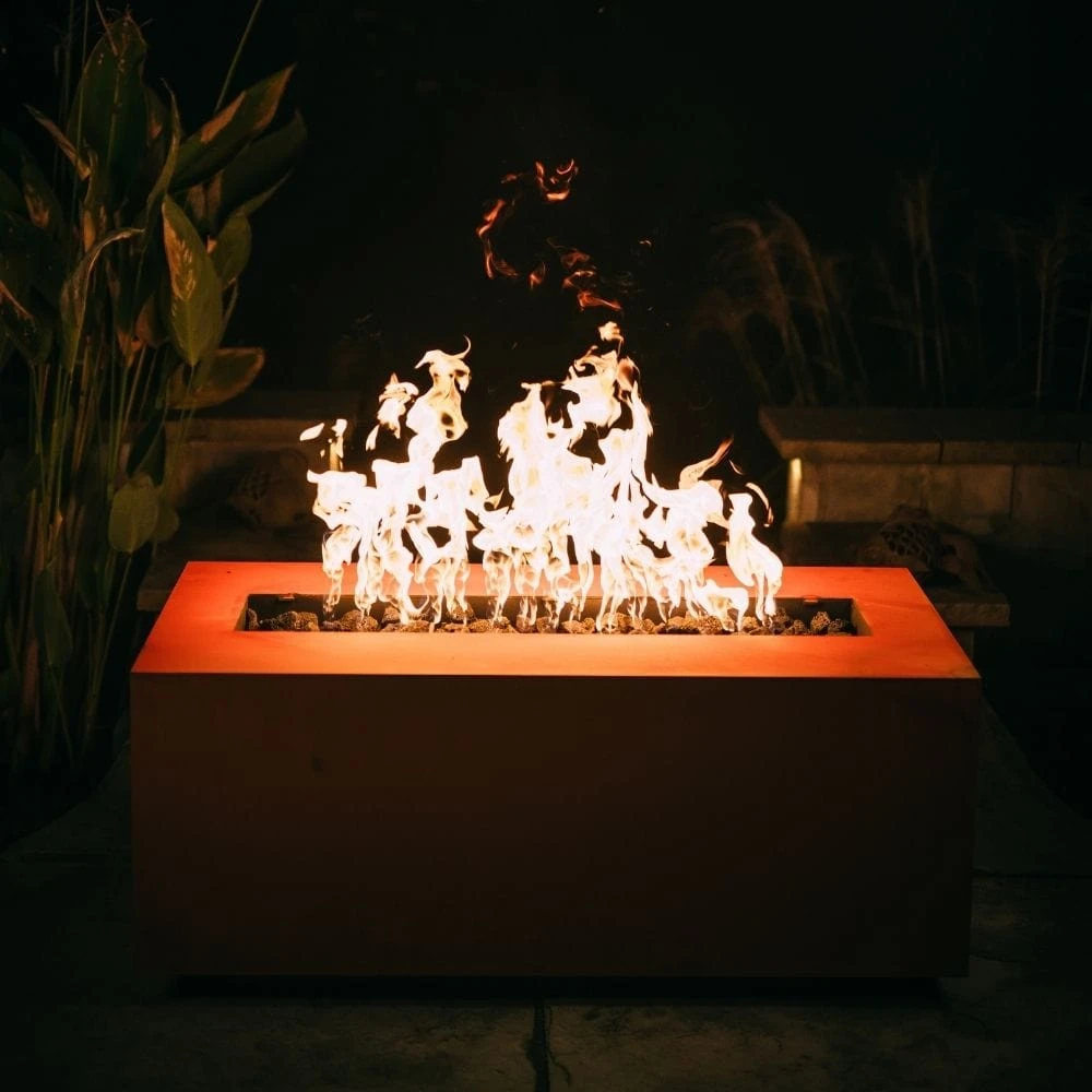 Fire Pit Art Linear 48-Inch Handcrafted Carbon Steel Gas Fire Pit 2 Fire Pit Art Linear 48-Inch Handcrafted Carbon Steel Gas Fire Pit - Image 2