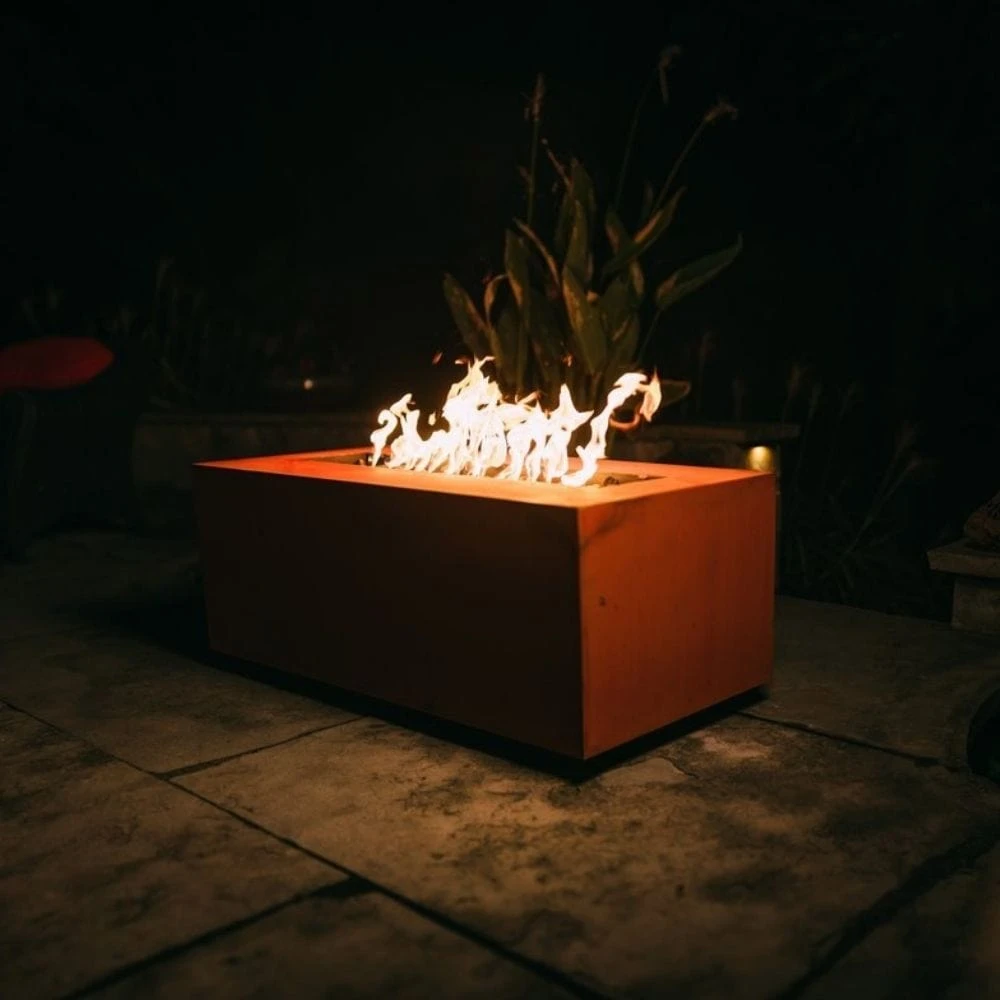 Fire Pit Art Linear 48-Inch Handcrafted Carbon Steel Gas Fire Pit 3 Fire Pit Art Linear 48-Inch Handcrafted Carbon Steel Gas Fire Pit - Image 3