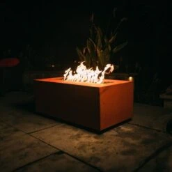 Fire Pit Art Linear 72-Inch Handcrafted Carbon Steel Gas Fire Pit -Dimplex Officials fire pit art linear 72 inch handcrafted carbon steel gas fire pit 28853271363678