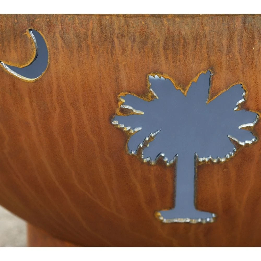 Fire Pit Art Tropical Moon 36-Inch Handcrafted Carbon Steel Gas Fire Pit 7 Fire Pit Art Tropical Moon 36-Inch Handcrafted Carbon Steel Gas Fire Pit - Image 7