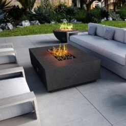 Firegear Sanctuary Rectangular Concrete Gas Fire Pit Table -Dimplex Officials firegear firegear sanctuary 56 rectangular concrete gas fire pit table 28356922343518