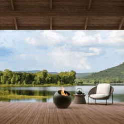 Focus Bubble 27-Inch Round Fire Pit (FCS-GR-BUB) -Dimplex Officials focus bubble 27 inch round wood burning fire pit fcs gr bub 28963441475678