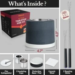 Houswise Altair 5-Inch Round Table Top Ethanol Fire Pit 18 Houswise Altair 5-Inch Round Table Top Ethanol Fire Pit -Dimplex Officials houswise altair 5 inch round tabletop ethanol fire pit 30639777251422