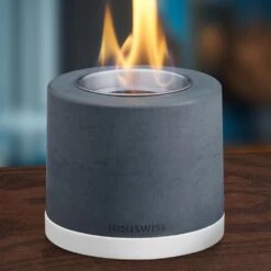 Houswise Altair 5-Inch Round Table Top Ethanol Fire Pit