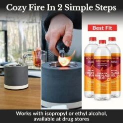 Houswise Altair 5-Inch Round Table Top Ethanol Fire Pit 14 Houswise Altair 5-Inch Round Table Top Ethanol Fire Pit -Dimplex Officials houswise altair 5 inch round tabletop ethanol fire pit 30639777415262