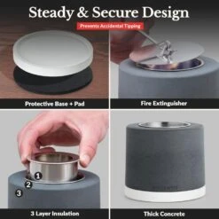 Houswise Altair 5-Inch Round Table Top Ethanol Fire Pit 15 Houswise Altair 5-Inch Round Table Top Ethanol Fire Pit -Dimplex Officials houswise altair 5 inch round tabletop ethanol fire pit 30639777448030