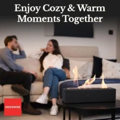 Houswise Vesper 15-Inch Rectangular Table Top Ethanol Fire Pit -Dimplex Officials houswise vesper 15 inch rectangular table top ethanol fire pit 30640556605534