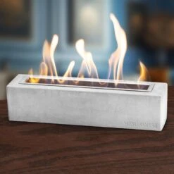 Houswise Vesper 15-Inch Rectangular Table Top Ethanol Fire Pit -Dimplex Officials houswise vesper 15 inch rectangular table top ethanol fire pit 30640580329566