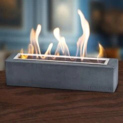 Houswise Vesper 15-Inch Rectangular Table Top Ethanol Fire Pit -Dimplex Officials houswise vesper 15 inch rectangular table top ethanol fire pit 30640580362334