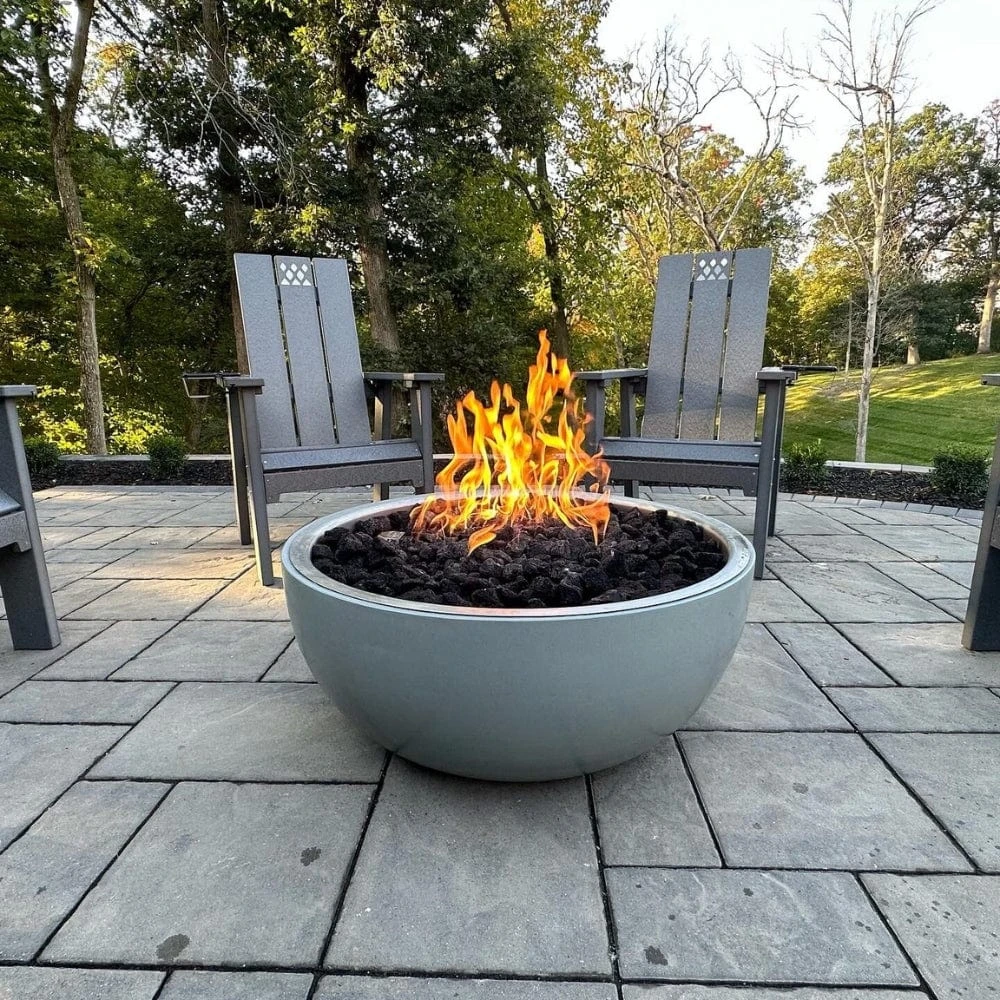HPC 35-Inch Aluminum Gas Fire Bowl With Match Lit Ignition 2 HPC 35-Inch Aluminum Gas Fire Bowl With Match Lit Ignition - Image 2