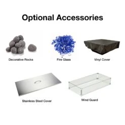 HPC Linear Trough Gas Fire Pit Insert With Match Lit Ignition -Dimplex Officials hpc linear trough gas fire pit insert with match lit ignition 30386644779102