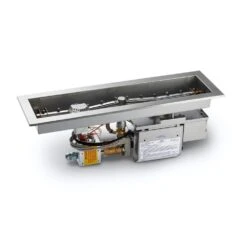 HPC Linear Trough Gas Fire Pit Insert With On/Off Electronic Ignition