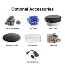 HPC Round Bowl Gas Fire Pit Insert With On/Off Electronic Ignition And Standard Burner 8 HPC Round Bowl Gas Fire Pit Insert With On/Off Electronic Ignition And Standard Burner -Dimplex Officials hpc round bowl gas fire pit insert with on off electronic ignition and standard burner 30386924552286