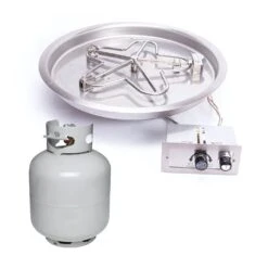 HPC Round Bowl Gas Fire Pit Insert With Push-Button Ignition -Dimplex Officials hpc round bowl gas fire pit insert with push button ignition 30336721420382